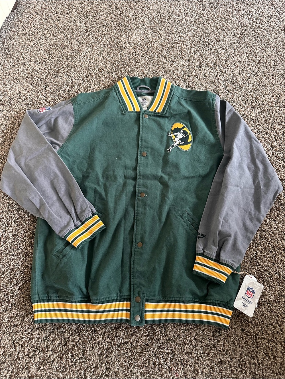 Vintage Green Bay Packers Coach Jacket NWT Canvas NFL Pro Line Throwback